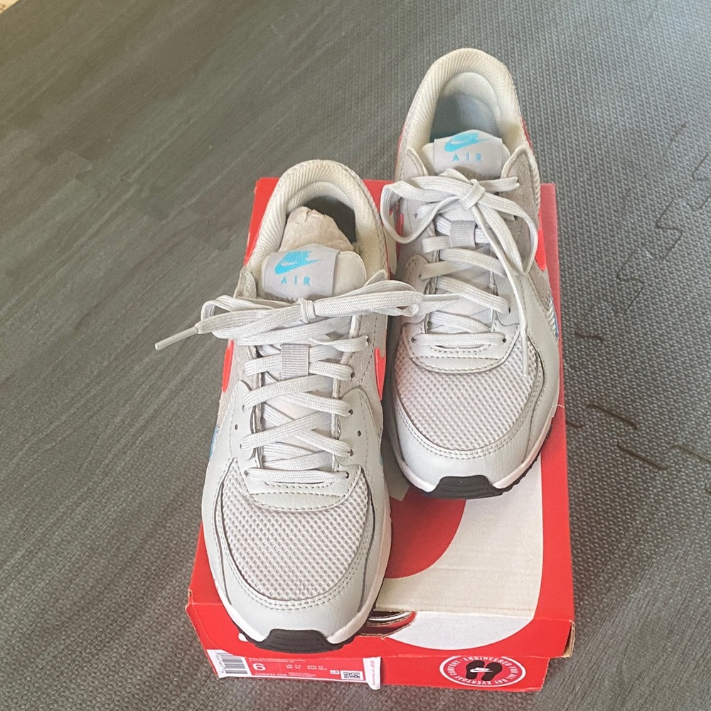 Nike Kids Air Max Sneakers - Gray, Red, and Teal